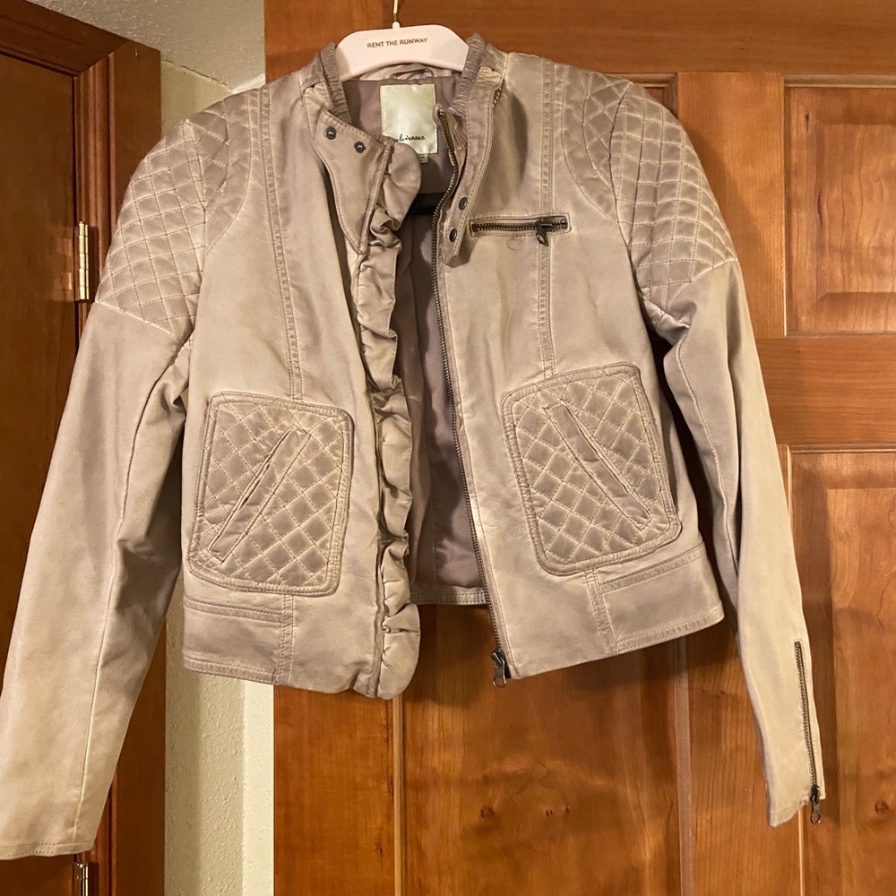 Anthropologie Vegan Leather Jacket - Sz XS